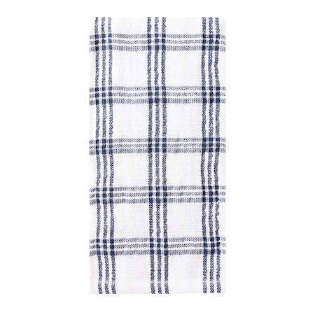 Ritz Value Basics Check Kitchen Towel White Ground/British Navy Check 9627126
